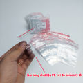 100 Túi Zip Trong Chỉ Đỏ Bấm Miệng - size 34 x 45 cm. 