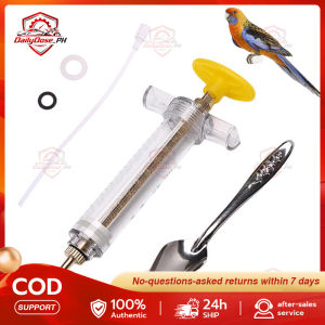 50/100ML Parrot Feeder Bird Feeder Baby Parrot Feeding Spoon Stainless Steel Handfeeding Injection for Young Birds
