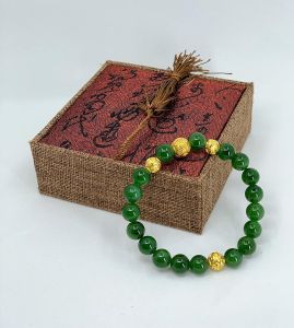 [HOT] Vòng Tay Dây Cước Đồng Điếu Ngọc Bích