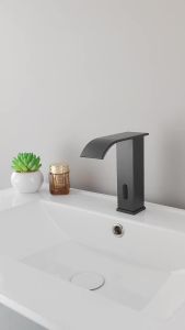 LDIES Smart Sensor Waterfall Basin Faucet Automatic Bathroom Sensor Faucet DC/AC 220V European Standard Plug Short/High Type Q3P7R