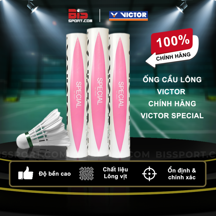 Ống Cầu Lông Victor Special Hồng Chính Hãng - Độ Bền Cao, Ổn Định, Chính Xác, Cảm Giác Tốt