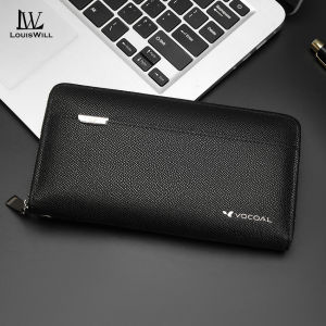 LouisWill Fashion Long Wallet Mens Texture PU Long Wallet Multi-Card Position Multi-Functional Wallet Large Capacity Purse ID Credit Cards Holders Handbag Coin Pouch PU Leather Coin Bag Business Wallets