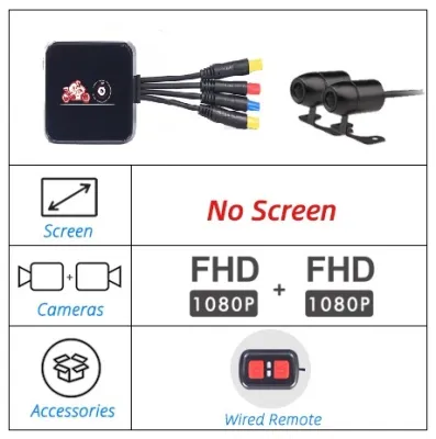 VSYS D6HL/D6WL WiFi Motorcycle Dash Cam Dual 1080p FHD Motorcycle Camera Waterproof Motorbike Recorder Front and Rear View Camera System Mini Box Easy Installation Motor DVR