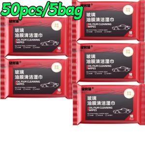 Pphha】ผ้าเช็ดทำความสะอาดกระจกรถยนต์กระจกหน้า100ชิ้นที่ล้างฟิล์มน้ำมันผ้าเช็ดตัวเปียกขจัดคราบไขมันอัตโนมัติอุปกรณ์ทำความสะอาดปรับปรุงหนัง