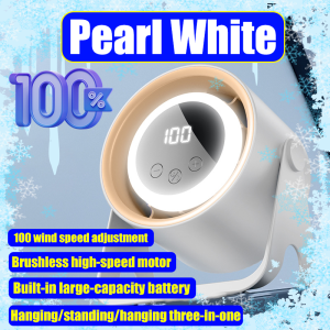 【1 Secondary Temperature drops -15° 】Wireless Portable Fan - Air Circulation Fan (7 Inch)with Night Light Kipas Table Fan Wall Fan (50000 mAh)kipas angin portable fan USB Fan Rechargeable Fan Desktop Fan风扇小型大风