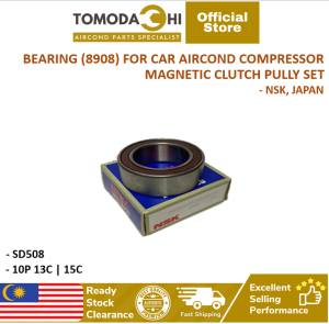 TOMODACHI Compressor Bearing NSK 6908 Original Japan For Model Sanden SD508  Denso 10P 13C  Denso 10P 15C  Magnetic Clutch Pully Bearing | Ready Stok Malaysia | Fast Shipping |||