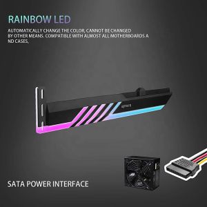 GL28ARGB CF High Quality RGB SATA GPU Bracket 5V 3-pin Graphics Card Bracket Led Support Holder