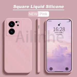 สำหรับ Xiaomi 13T 13 Pro 13T 13 Lite 13 Ultra เคสซิลิโคนนุ่มเหลวสี่เหลี่ยมกันกระแทกฝาหลัง