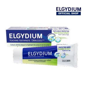 ELGYDIUM TEACHING PLAQUE DISCLOSING Toothpaste 50ml for above 7 years ( Buy 1 Free 1 Travel size 7ml )