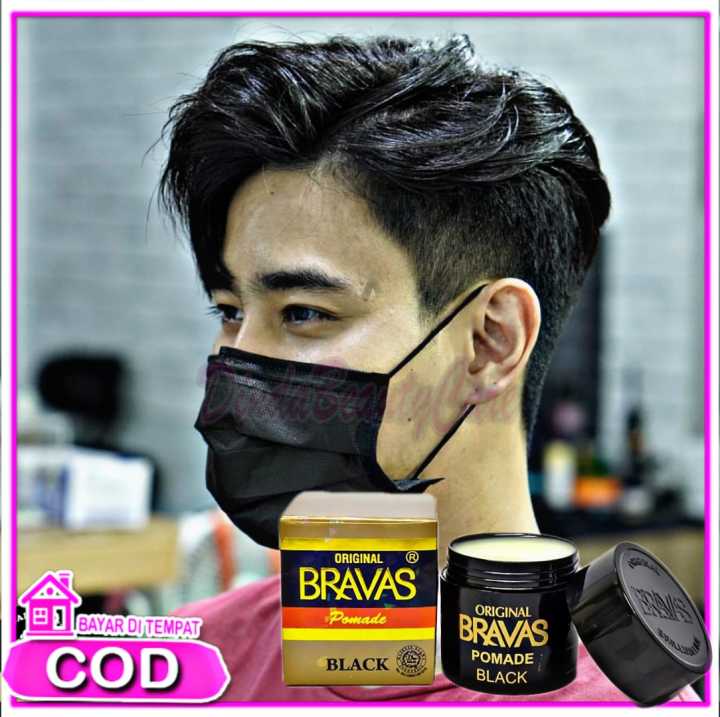 [ BISA COD ] Minyak Rambut Pria Biar Lemes Dan Lurus Pomade rambut pria tetap basah Minyak rambut pria terlihat basah dan wangi Pomade pria barbershop wangi tahan lama Minyak rambut pria barbershop wangi Pomade pria rambut klimis BRAVAS Pomade Halal Brill