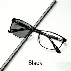 Prescription Photochromic Lenses Glasses Anti UV HD Lens Anti Blue Light Metal Frame Cermin Mata Myopia