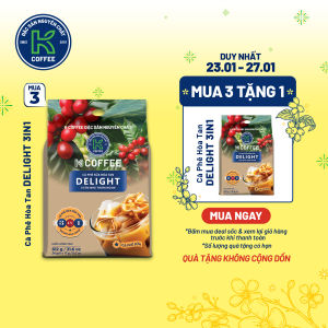 Cà Phê Sữa Hòa Tan K Delight 3in1 612g (17g x 36 Gói) - Thương Hiệu K COFFEE [COMBO 3]