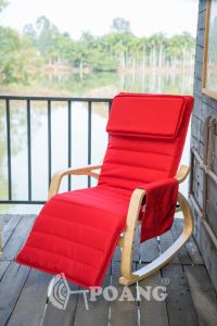 Ghế thư giãn | POANG ROCKING CHAIR | plywood óc chó/bạch dương | đỏ | R67xS162xC86 cm