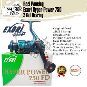 Reel Pancing EXORI HYPER POWER 750 / 850 Putaran Clicker (2 Bearing) Murah - Toms Fishing
