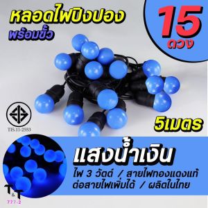 ชุดสายไฟ สายไฟระย้า ขั้วE27 ขั้วยางกันน้ำ 5/10เมตร ขั้วหลอดไฟ สายแพระย้า ต่อกันได้ สายไฟพร้อมขั้ว ทนแดด ทนฝน แบบเสียบปลั๊กไฟบ้าน