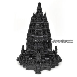 Miniatur Candi Prambanan Jumbo Fiber - Ukuran 15x15x20 Cm Oleh Oleh Khas Jogja Indonesia