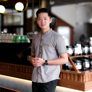 Koko Pria Dewasa Lengan Pendek Terbaru Bahan Katun Toyobo Motif Shaka Elrumi Original