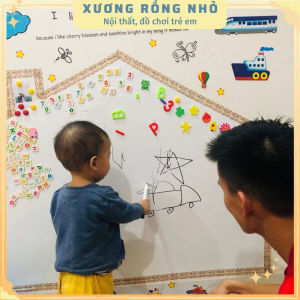 Bảng dán tường từ tính Decal dán tường cho bé tập vẽ tập viết có nam châm từ tính
