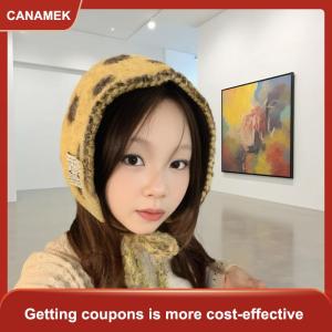 【CANAMEK】 Mùa Đông Cô Gái Dệt Kim Earmuffs Màu Sắc Dễ Thương Phụ Nữ Chấm Dây Đeo Tai Bảo Vệ Phụ Nữ Ấm Áp Đa Năng Earflap