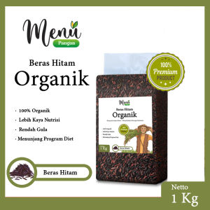 Beras Organik HITAM 1KG - Beras Sehat untuk MPASI / Diabetes / Diet Rendah Gula Kalori by MenuPangan