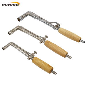 PHYHOO Adjustable Flame Wooden Handle Welding Torch Injector Nozzle Kit Gas Heating Soldering Tool for Jewelry Making