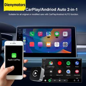 Wireless CarPlay Android Auto Adapter for Car Audio System Plug & Play Compatible with Most Car Brands