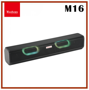 Yoobao M16 Desktop Wireless Bluetooth V5.3 Powerful Sound Quality with USB /TF Card /FM Radio /AUX Function RGB Speaker
