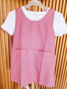 FREE INNER WHITE T-SHIRT Back to School Kinder Daycare Preschool  Checkered Uniform for Girl Kids - 3 to 6 years old   - classy and elegant - timeless classic  - timeless piece - casual office  party - classic piece - super kapal ng tela - hindi kayo ma