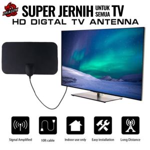 antena tv HD Otomatis Super Penguat sinyal penjernih Penangkap siaran chanel TV Digital HD indoor minimalis dalam ruangan murah