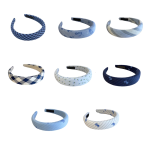 Có thể điều chỉnh màu xanh rô Sponge hairband với thanh lịch cung thoải mái Phụ kiện tóc cho cô gái phụ nữ