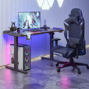 DC [Pre-Order] Customized Adjustable RGB Led Lights Price Bedroom PC Gamer Computer Table Gaming Desk Mesa Gamergonomic Standing