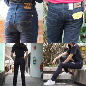HARA Jeans กางเกงยีนส์ขากระบอก ยี่ห้อ HARA แท้ 100 % กางเกงยีนส์ขากระบอก ผู้หญิง กางเกงยีนส์ขากระบอก ผู้ชาย - Lazada