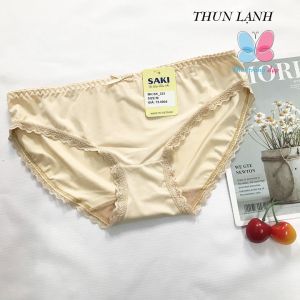 QUẦN LÓT NỮ THUN LẠNH PHỐI REN MỀM MỊN KHÔNG CẤN SAKI - QL333