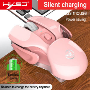 HXSJ mouse T37 Silence mouse Rechargeable gaming mouse 2.4G wireless mouse with USB Reiceiver 3D mouse 1600 DPI high-end energy-saving mute office computer notebook high-performance charging mouse