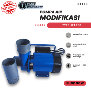 pompa air modifikasi 2 dim kapasitas besar type jet 250 pompa air hemat listrik garansi 1 tahun FREE tusen klep bisa cod siap kirim