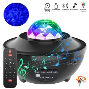 Lampu Proyektor lampu tidur kamar Aurora Dengan lampu speaker bluetooth /LED Langit tidur Malam Berbintang 2IN1 lampu galaxy Proyektor Langit/lampu led kamar /lampu proyektor
