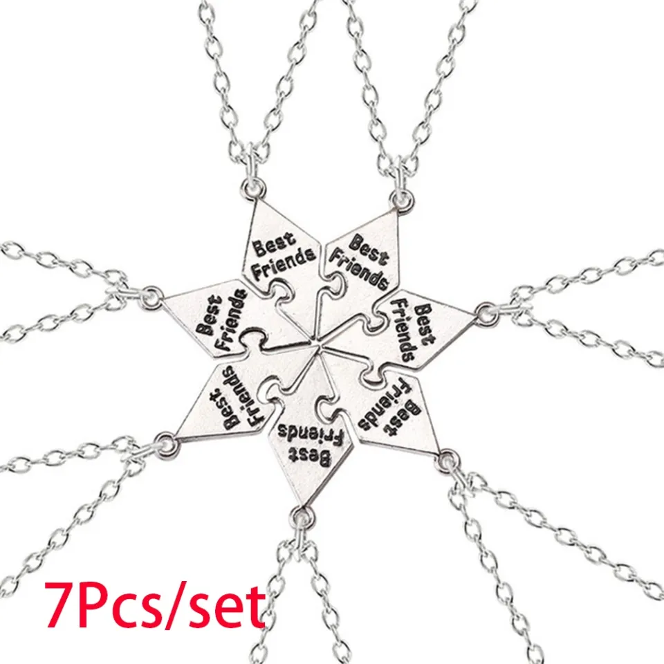 Buy 5 Best Friends Necklaces, BFF Gifts, Heart Puzzle, Copper Irish Coin,  Friendship or Family Jewelry Online in India - Etsy