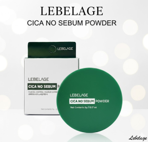 Korean Cica No Sebum Face Powder (WITH SHINNING/GLITERRY EFFECT) COMPACT SIZE by LEBELAGE