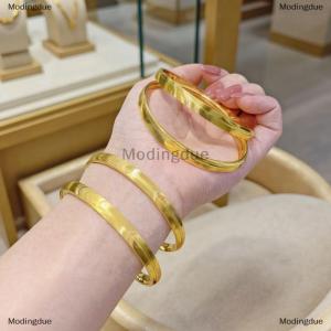 [COD] Modingdue Cats Eye Bracelet With Wavy Pattern For Woman Luxury Bangle Party Banquet Jewelry Gift