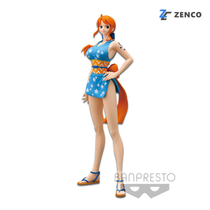 Figura Action Banpresto One Piece Nami – Wanokuni Ver.1 Glitter & Glamours, Collezionabile In PVC, Ufficiale, Altezza Circa 22 Cm