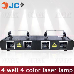JC 4 Lens DJ Lights Sound Activated LED Laser Beam Compatible with DMX Controller/Party Lights