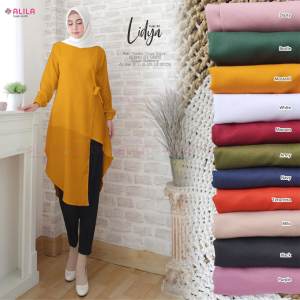 PROMO COD Baju Atasan Perempuan Dewasa Lidya Tunic Motif Polos Set Ti Amo Fashion Store