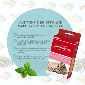 WHL 100% Natural Catnip Biscuit for Cats and Kittens 80g Cat Food Bioline 猫薄荷饼干