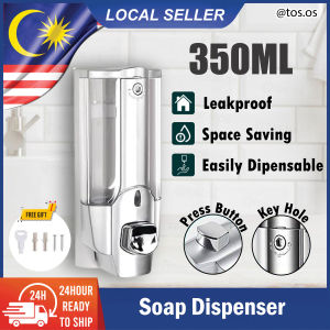 Modern Silver Soap Dispenser Wall Mount Shower Gel & Hand Soap/Bekas Sabun Dinding