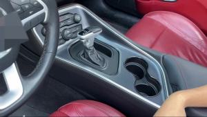 OnlyF U JeCar Car Gear Shift Panel Trim Stickers Cup Holder Cover for Dodge Challenger 2015+ Interior Moulding Accessories M1Y4T