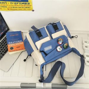 Messenger Bag Men Japanese Style Street Wear Large-Capacity Shoulder Bag Casual Student Canvas Bag