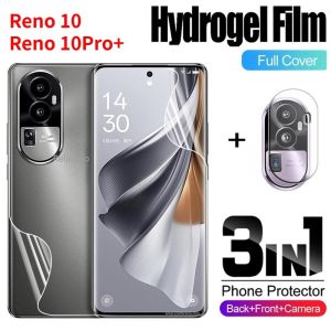 Pelindung Layar Kompatibel Untuk Oppo Reno 10 5G Reno 10 Pro 5G Reno 10 Pro Plus 5G paket 3 in 1 Bahan hydrogel