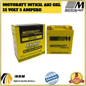 Aki Motor RX KING/NINJA R 150 Motobatt MTX3L Aki Gel Original
