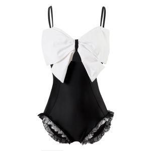 32Young Qi Original New Cool Triangle Swimsuit for Females Pure Color erfly Knot Design Sleeveless with Chest Pad