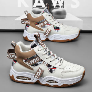 Mens Chunky Platform Sneakers High Top Fashion Streetwear Basketball Casual Breathable Sports Shoes